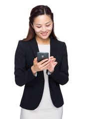 Businesswoman use smart phone