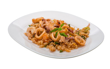 Rice with seafood
