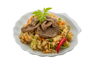 Fried rice with beef