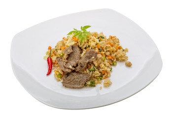 Fried rice with beef