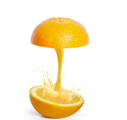 Orange juice splashing