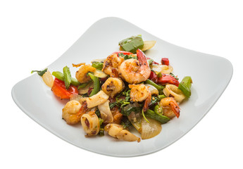Seafood with vegetables