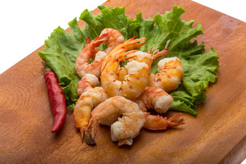 Unshelled king prawn