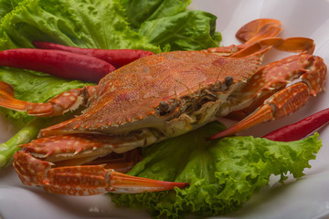 Boiled crab
