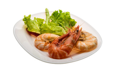 Boiled king prawns