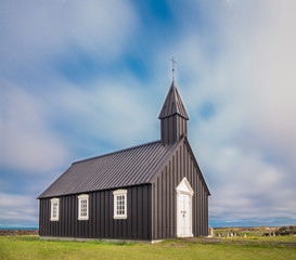 Wooden church, long exposure