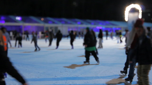Ice Skating Night Tilt Shift