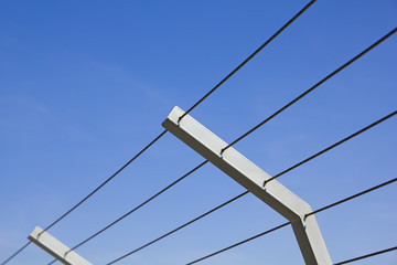 Metal fence.