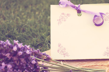 Lavender and greeting card