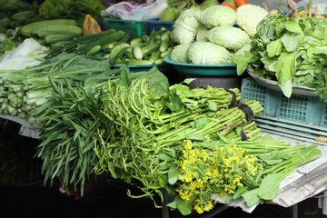 Vegetable market, Thailand