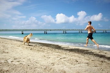 Fototapeta na wymiar Urlaub mit Hund