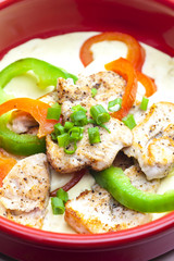 turkey meat stewed with peppers