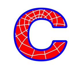 C letter - spider web alphabet © Tenica Florin