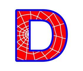 D letter - spider web alphabet © Tenica Florin