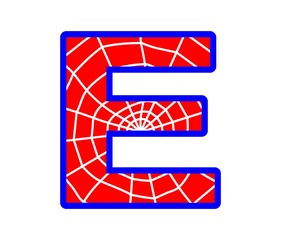E letter - spider web alphabet © Tenica Florin