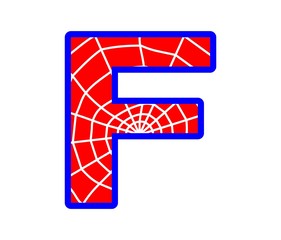 F letter - spider web alphabet © Tenica Florin