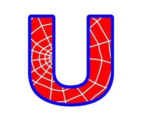 U letter - spider web alphabet © Tenica Florin