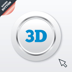 3D sign icon. 3D New technology symbol.