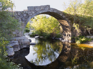 Fototapeta na wymiar Puente sobre el rio Tietar