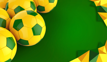 Obraz premium Brazil soccer ball background
