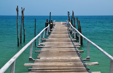 Wooden pier in the sea