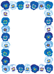 Pansy Blue Frame Portrait
