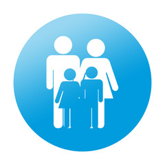 Etiqueta redonda familia