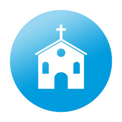 Etiqueta redonda iglesia