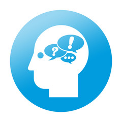 Etiqueta redonda pensamiento