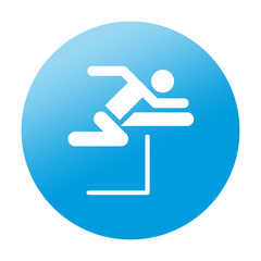 Etiqueta redonda salto de vallas