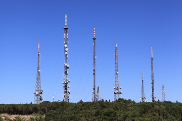 Tralicci con ripetitori televisivi - Monte Lauro