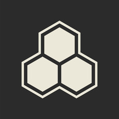 Hexagon icon. Honeycomb