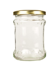 Empty glass jar