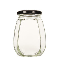 Empty glass jar