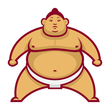 Sumo wrestler in rack