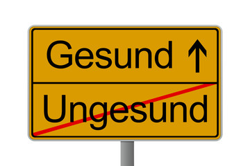 Ortsschild Gesundheit