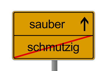 Verkehrsschild Umwelt