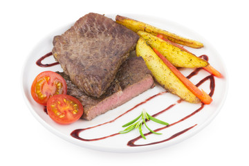 Beef steak with vegetables