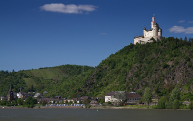 Fototapeta na wymiar Castle Marksburg at Braubach