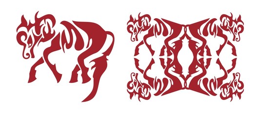 Freakish red horse element