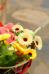 Beautiful variety of artificial flowers
