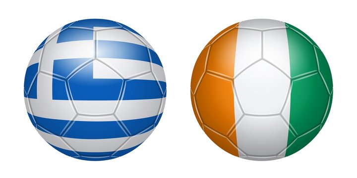 Football. Greece Ivory Coast