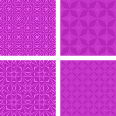 Magenta seamless pattern background set