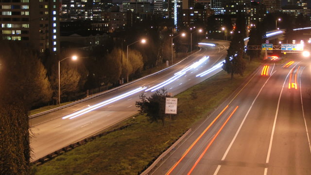 Portland Cityscape Time Lapse Highway 26 Zoom