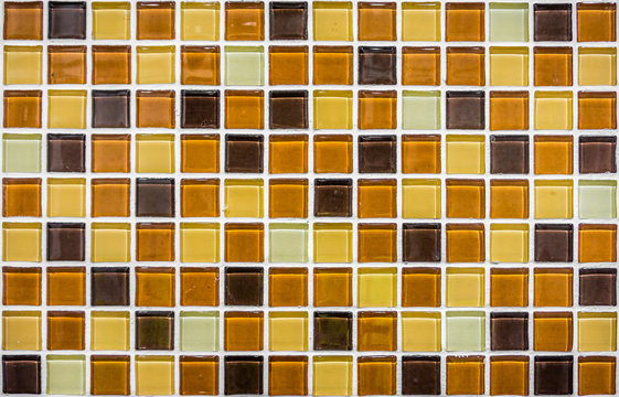 Colorful mosaic glass ceramic tiles wall