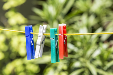 clothes line with pegs