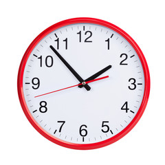 Five to two on a round clock face