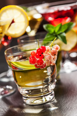Party cocktails and longdrinks for summer