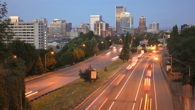 Portland Cityscape Time Lapse Highway 26