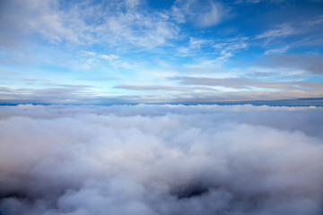 Beautiful blue sky background with clouds